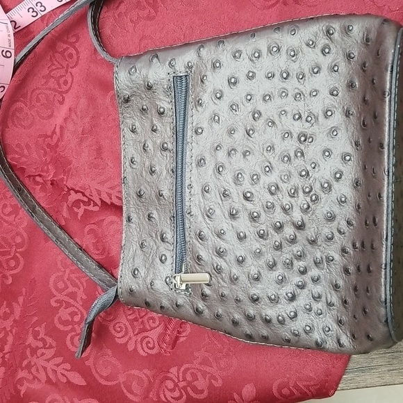 Crossbody bag, purse. Borse in pelle. Genuine leather ostrich, made in Italy. - Picture 4 of 10